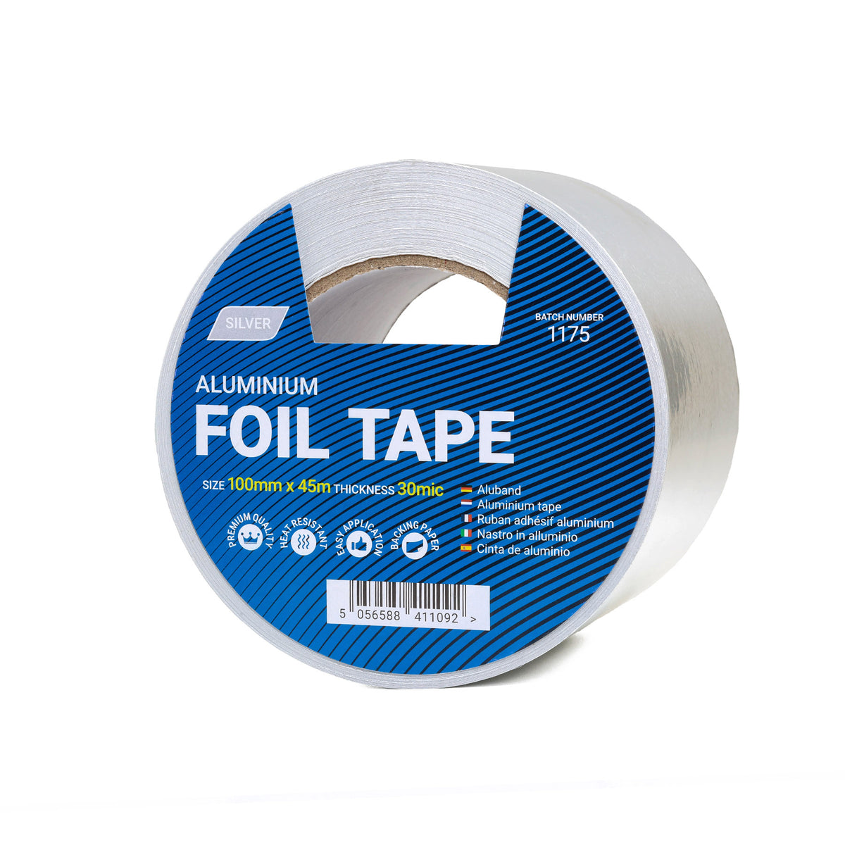 Aluminium Foil Tape - 100 mm x 45 m Roll
