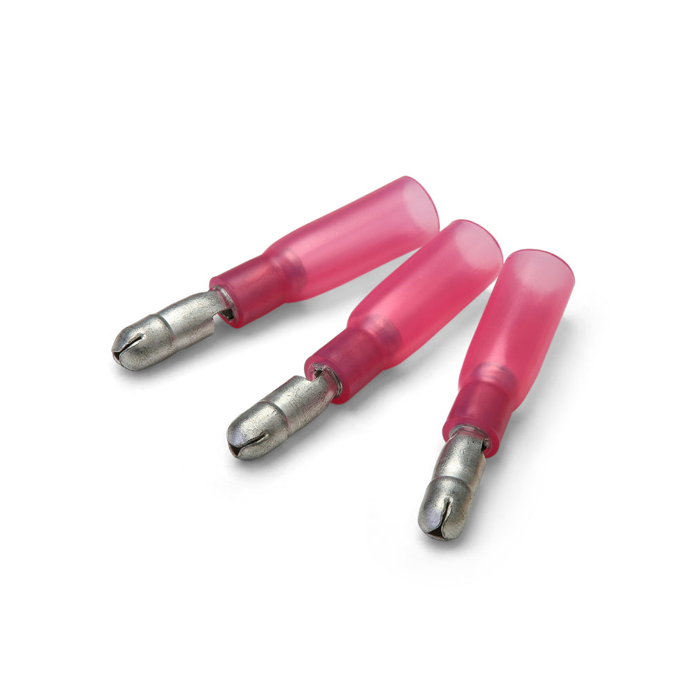 4mm Red Heat Shrink Male Bullet Terminal - Pack of 100