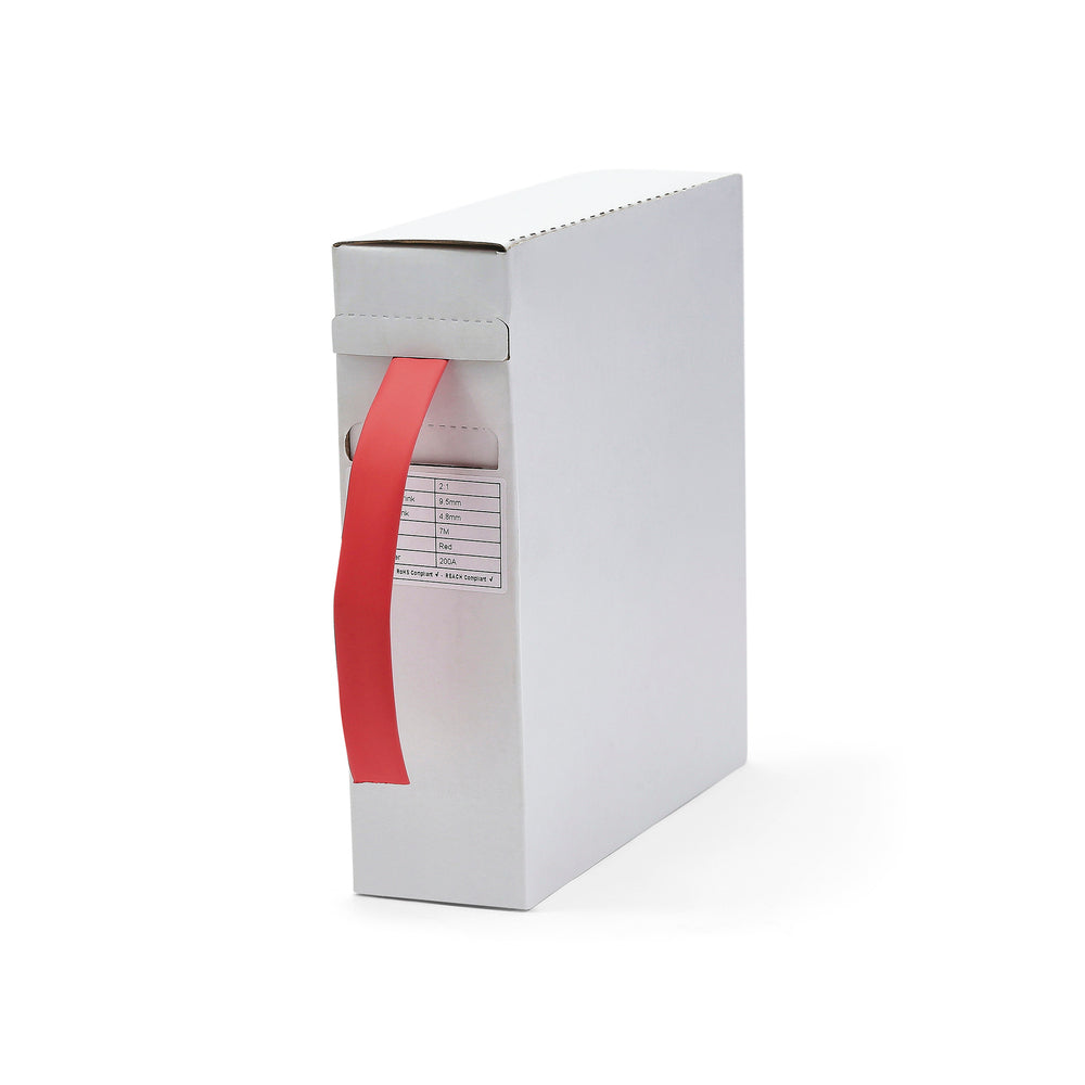 2:1 Red Single-Walled Heat Shrink Tubing - Dispenser Box