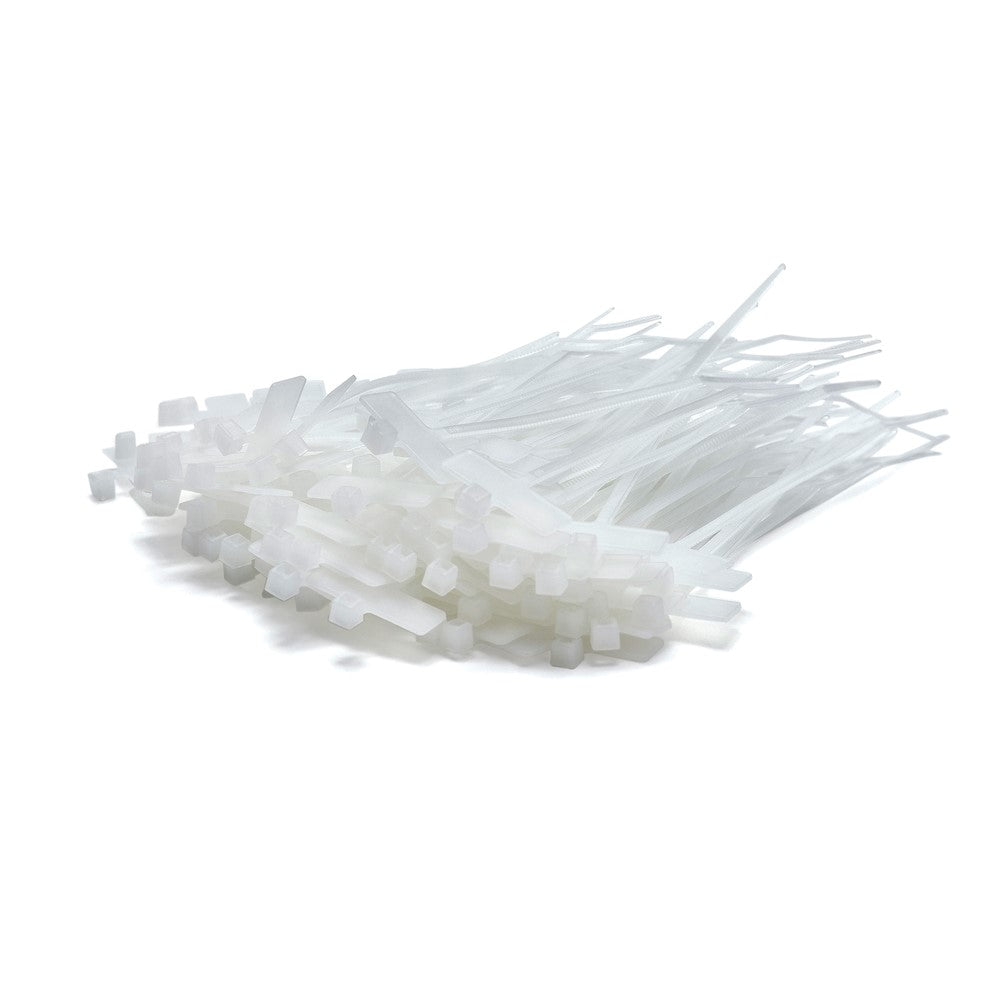 Vita bundband med flaggor - 100 x 2,5 mm - 100 st.