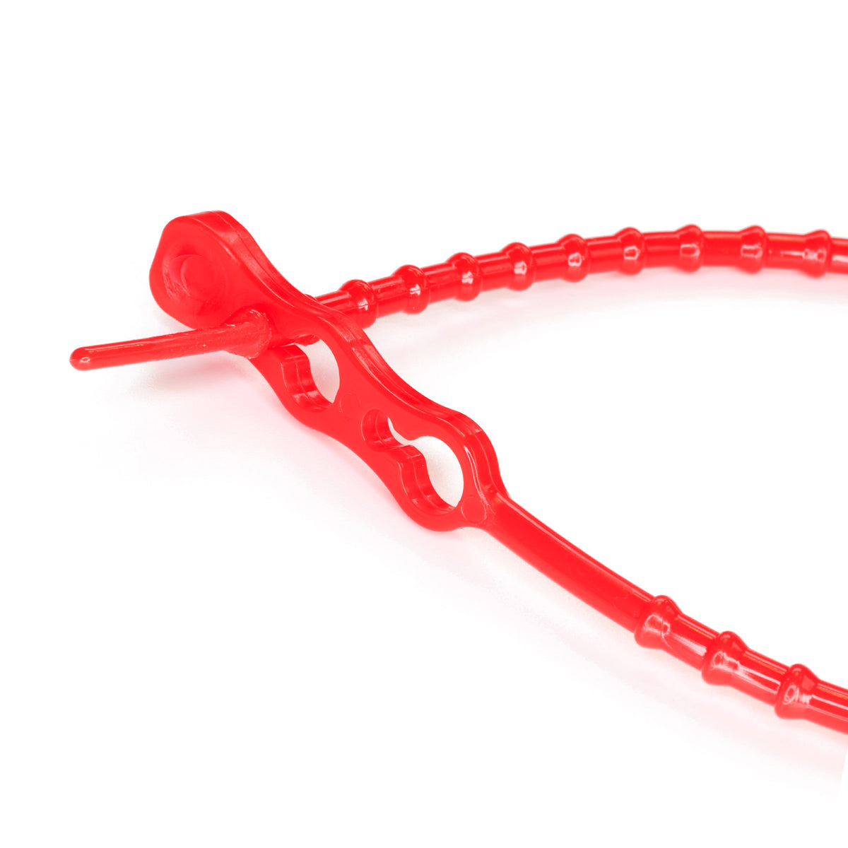 Red Reusable Beaded Cable Ties - Pack of 100