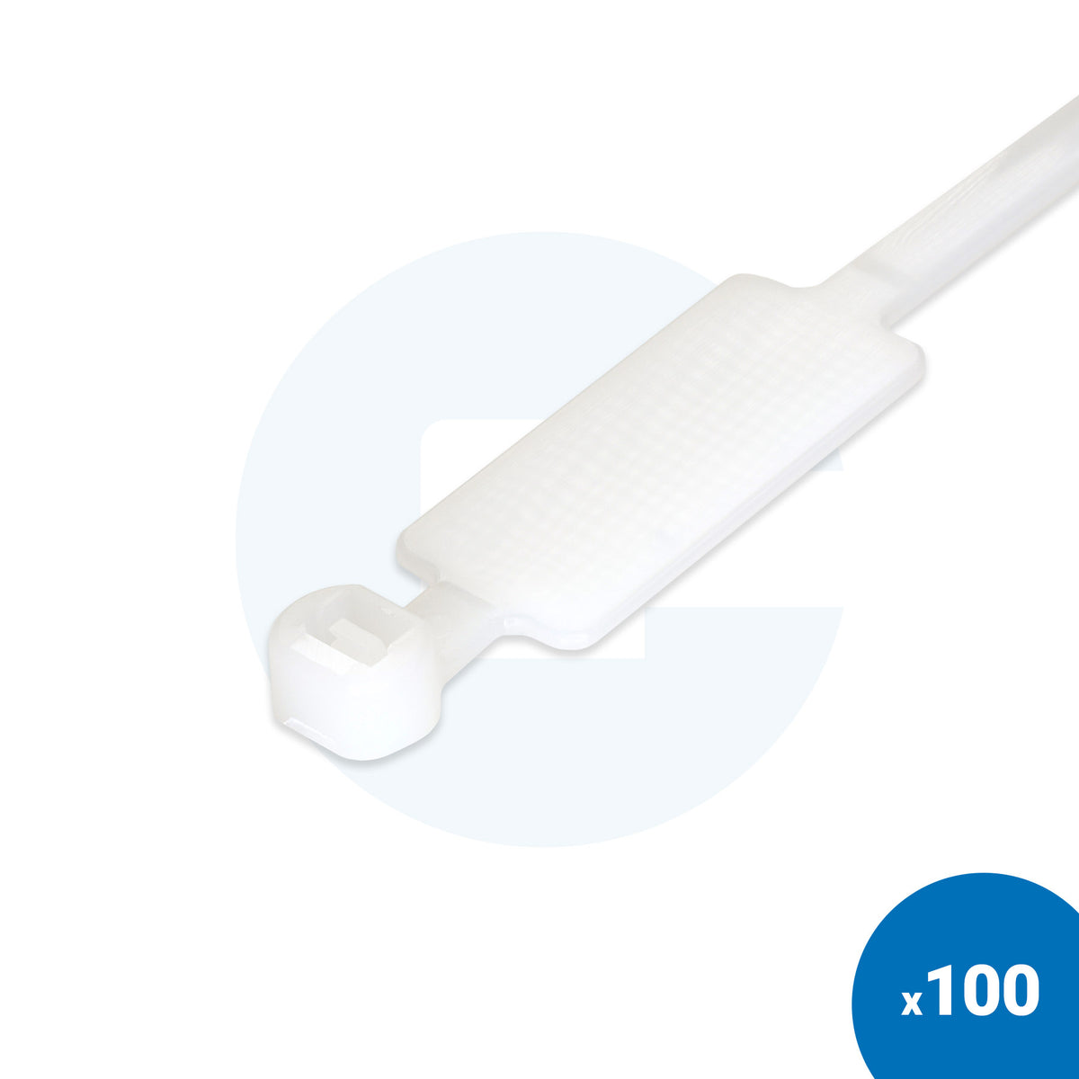 White Marker Cable Ties - 200 x 4.8 mm - Pack of 100